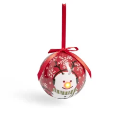 Boule de Noël à suspendre avec nez rouge LED Ø8cm - 4 modèles-Gifi New