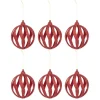 Boule de Noël ajourée rouge x6-Gifi New