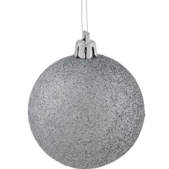Boule de Noël argenté brillant mat pailleté x70-Gifi Hot