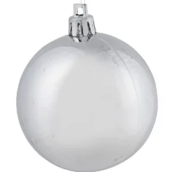 Boule de Noël argenté brillant mat pailleté x70-Gifi Hot