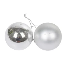 Boule de Noël argentée brillante et mate x10-Gifi Hot