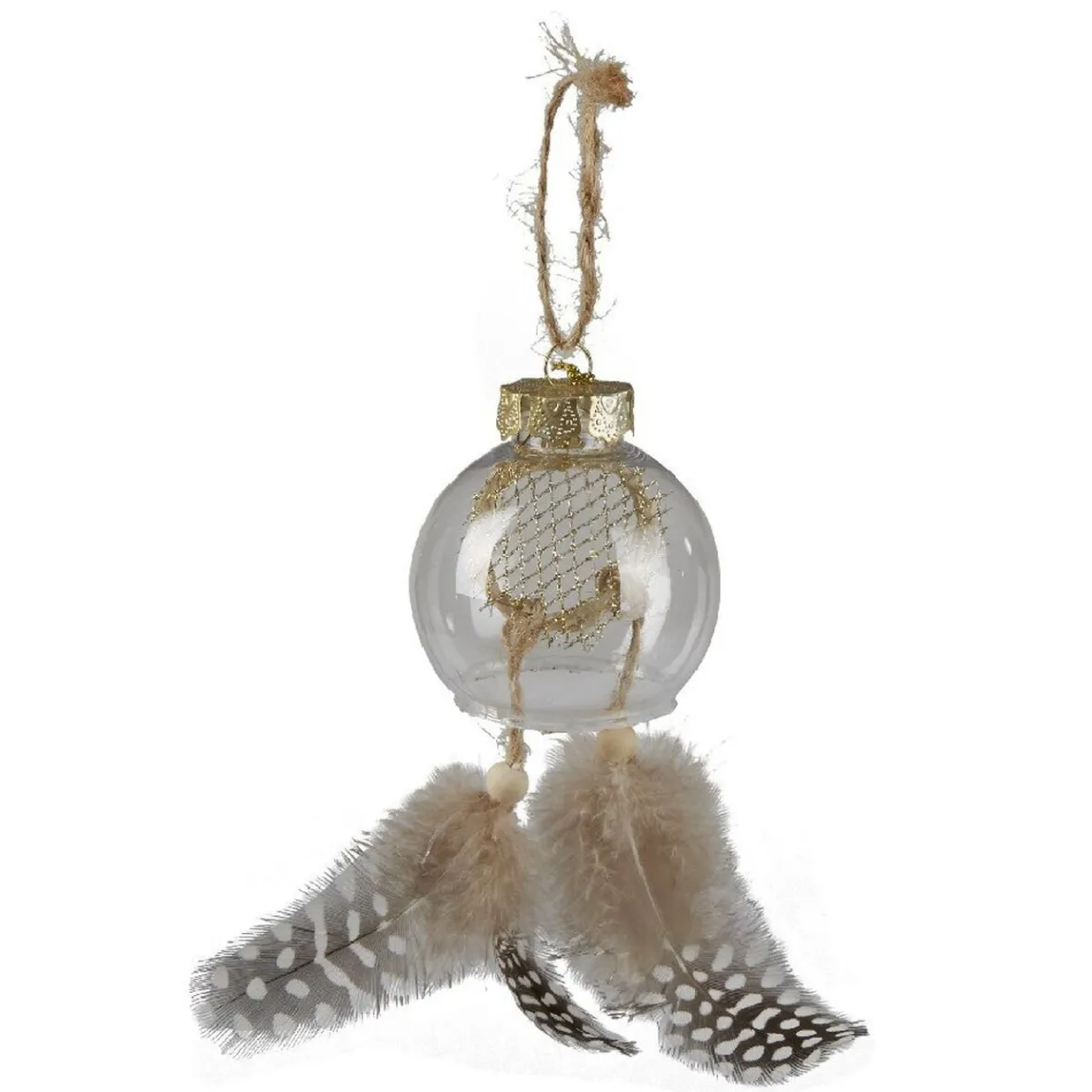 Boule de Noël attrape rêves et plumes à suspendre-Gifi Clearance