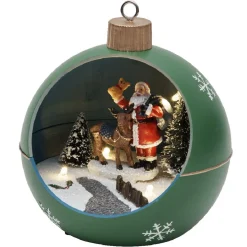 Boule de Noël avec figurines 4 LED-Gifi Hot
