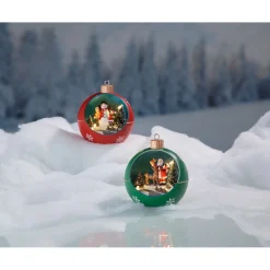 Boule de Noël avec figurines 4 LED-Gifi Hot