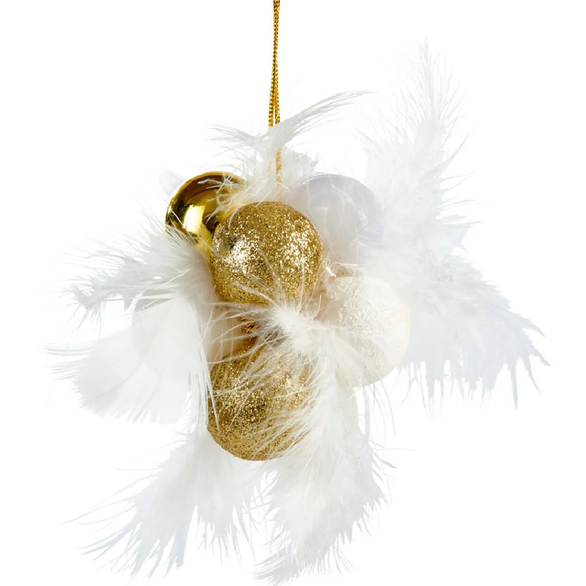 Boule de Noël avec plumes-Gifi Outlet