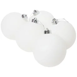 Boule de Noël blanche Ø12cm x5-Gifi Best