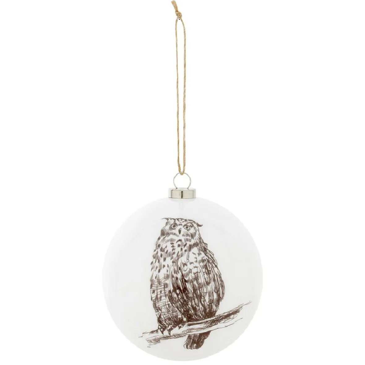 Boule de Noël blanche esprit scandinave nature-Gifi Hot