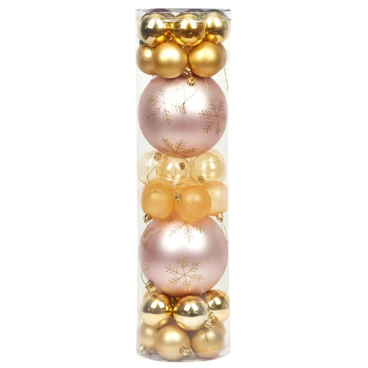 Boule de Noël blanche et dorée x 32-Gifi