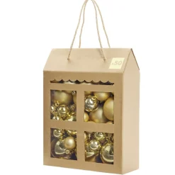 Boule de Noël blanche et dorée x50-Gifi New