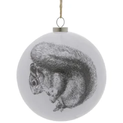 Boule de Noël blanche motif gravure esprit scandinave nature - 4 modèles-Gifi Hot