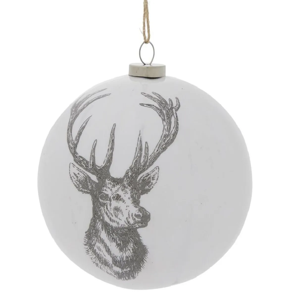 Boule de Noël blanche motif gravure esprit scandinave nature - 4 modèles-Gifi Hot