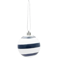 Boule de Noël bleu et blanc Ø6 cm-Gifi Discount