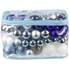 Boule de Noël bleue, blanche, argentée x 100-Gifi Sale