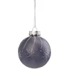 Boule de Noël bleue motif étoiles paillettées argentées Ø8cm-Gifi Sale