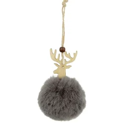 Boule de Noël déco fourrure Ø7,5x10 cm-Gifi Clearance