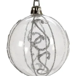 Boule de Noël décor argenté-Gifi Discount