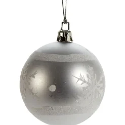 Boule de Noël décor argenté-Gifi Discount