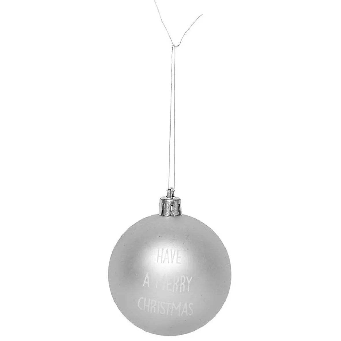 Boule de Noël décor argenté x6-Gifi Clearance