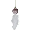 Boule de Noël décor sequin avec plume-Gifi
