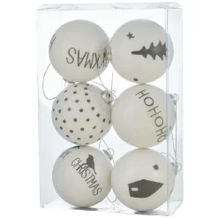 Boule de Noël design scandinave x6-Gifi Online