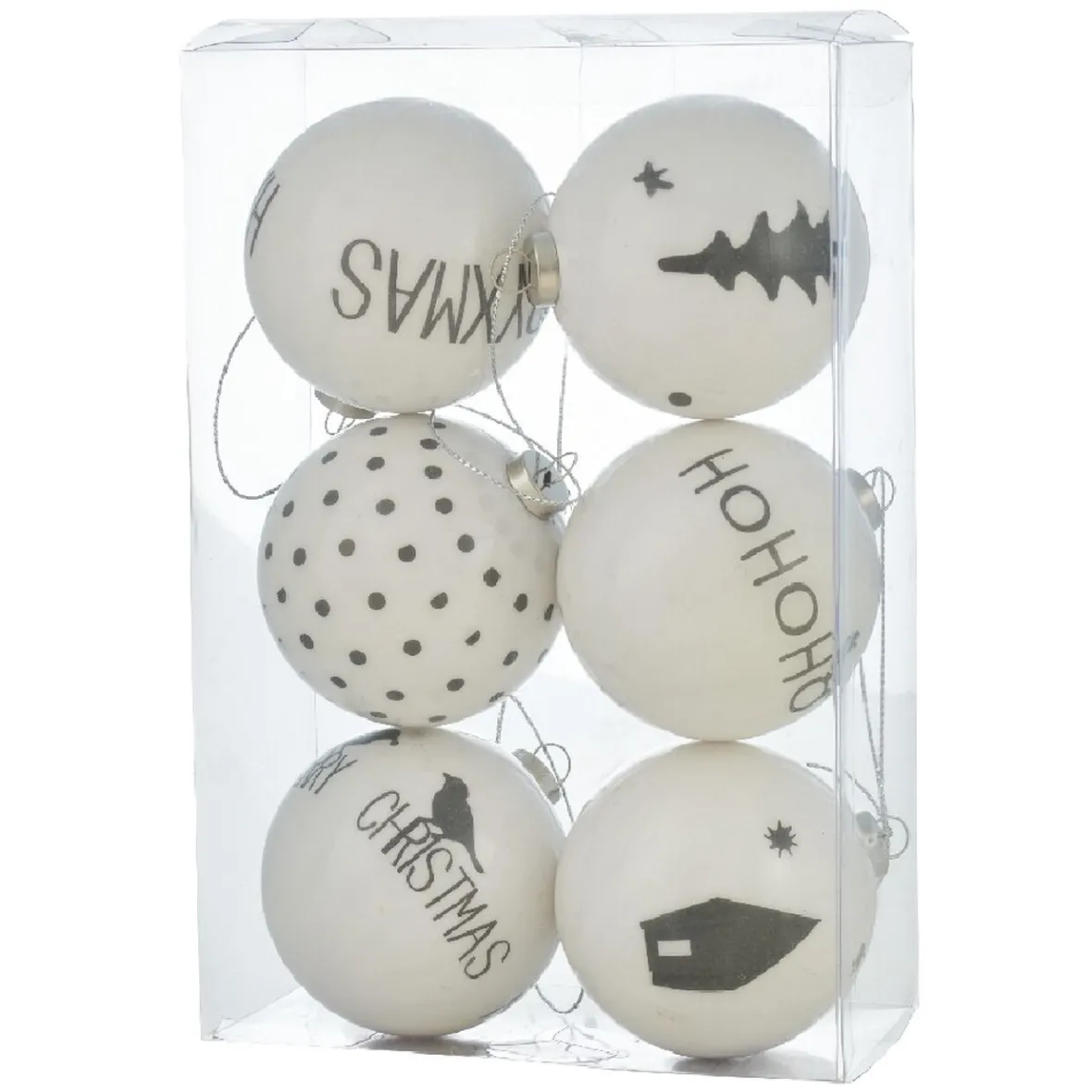 Boule de Noël design scandinave x6-Gifi Online