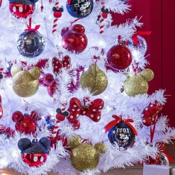 Boule de Noël Disney Mickey doré pailleté 12.2x8.5xH11,5cm-Gifi Clearance