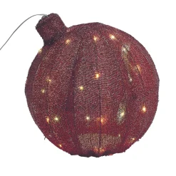 Boule de Noël lumineuse rouge 40 LED blanc chaud Ø30cm-Gifi Discount