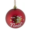 Boule de Noël "Mon 1er Noël" rouge ou blanche Ø8cm - 2 coloris-Gifi Sale