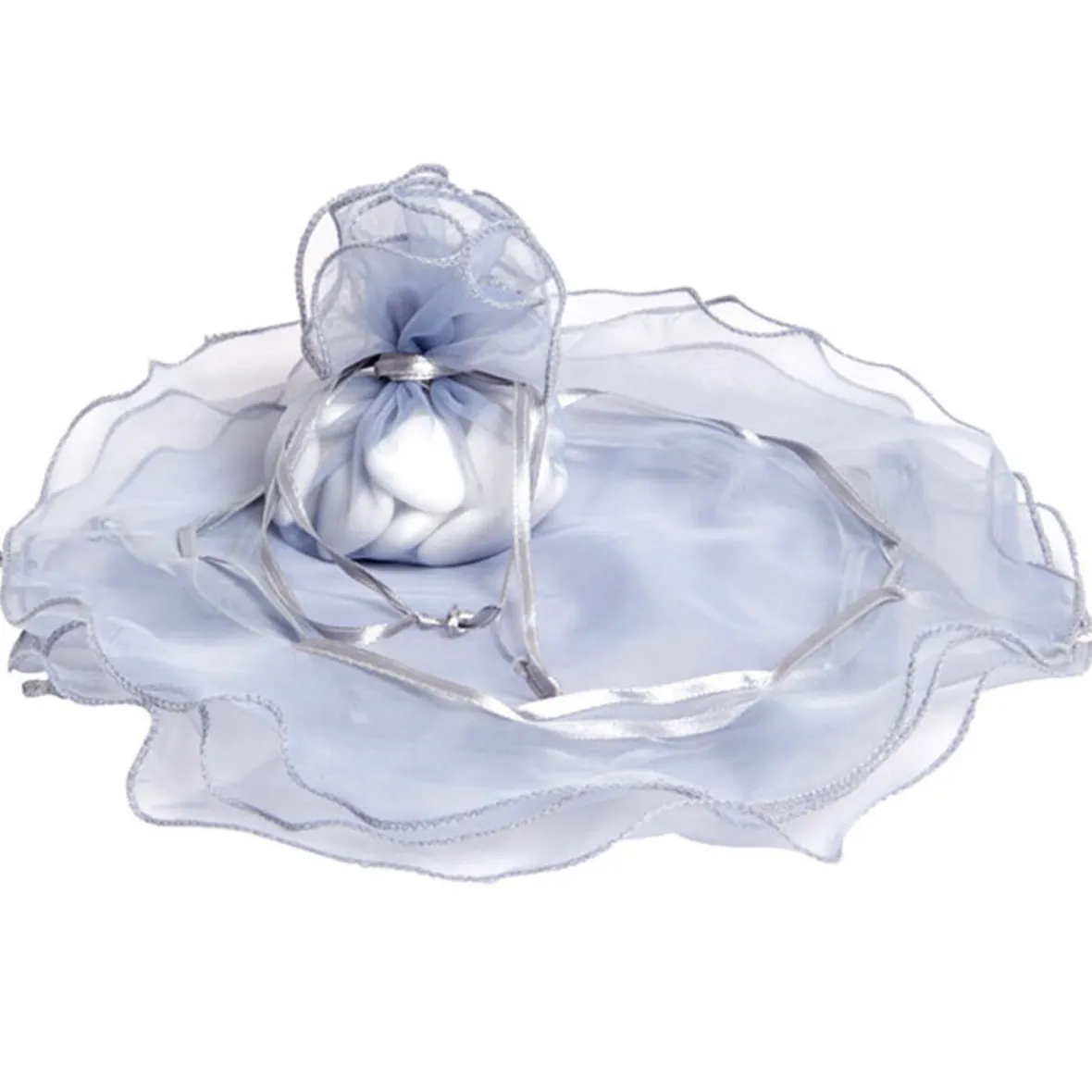 Bourse rond à dragées argenté x6-Gifi Clearance