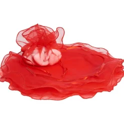 Bourse rond à dragées rouge x6-Gifi