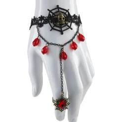 Bracelet vampire noir rouge-Gifi Clearance