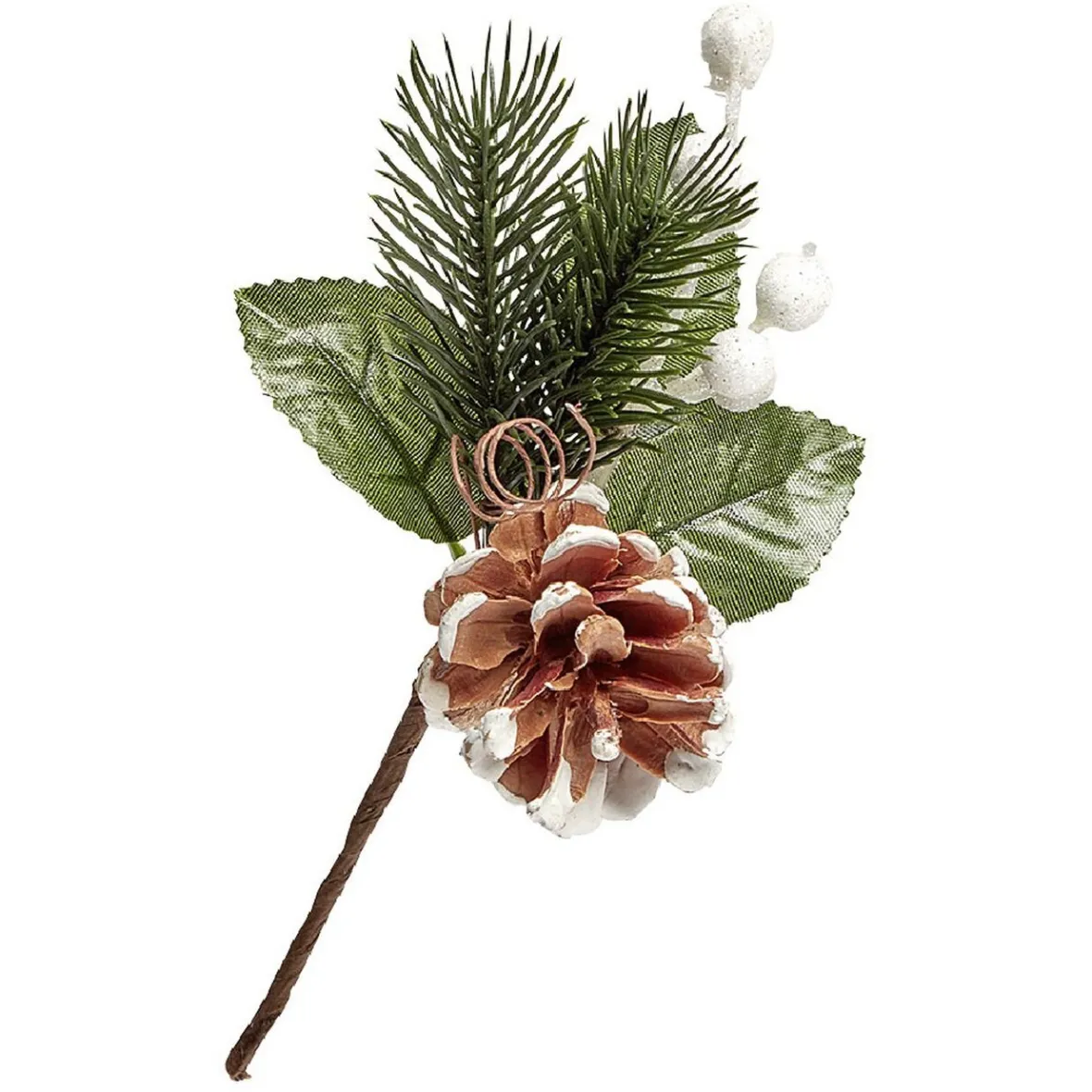 Branche de Décoration x6 avec pomme de pin-Gifi New