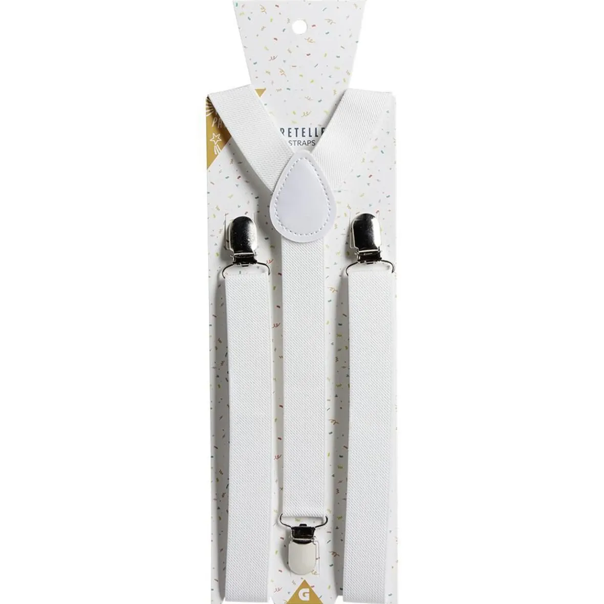 Bretelles fantaisies noires ou blanches L100cm-Gifi Clearance