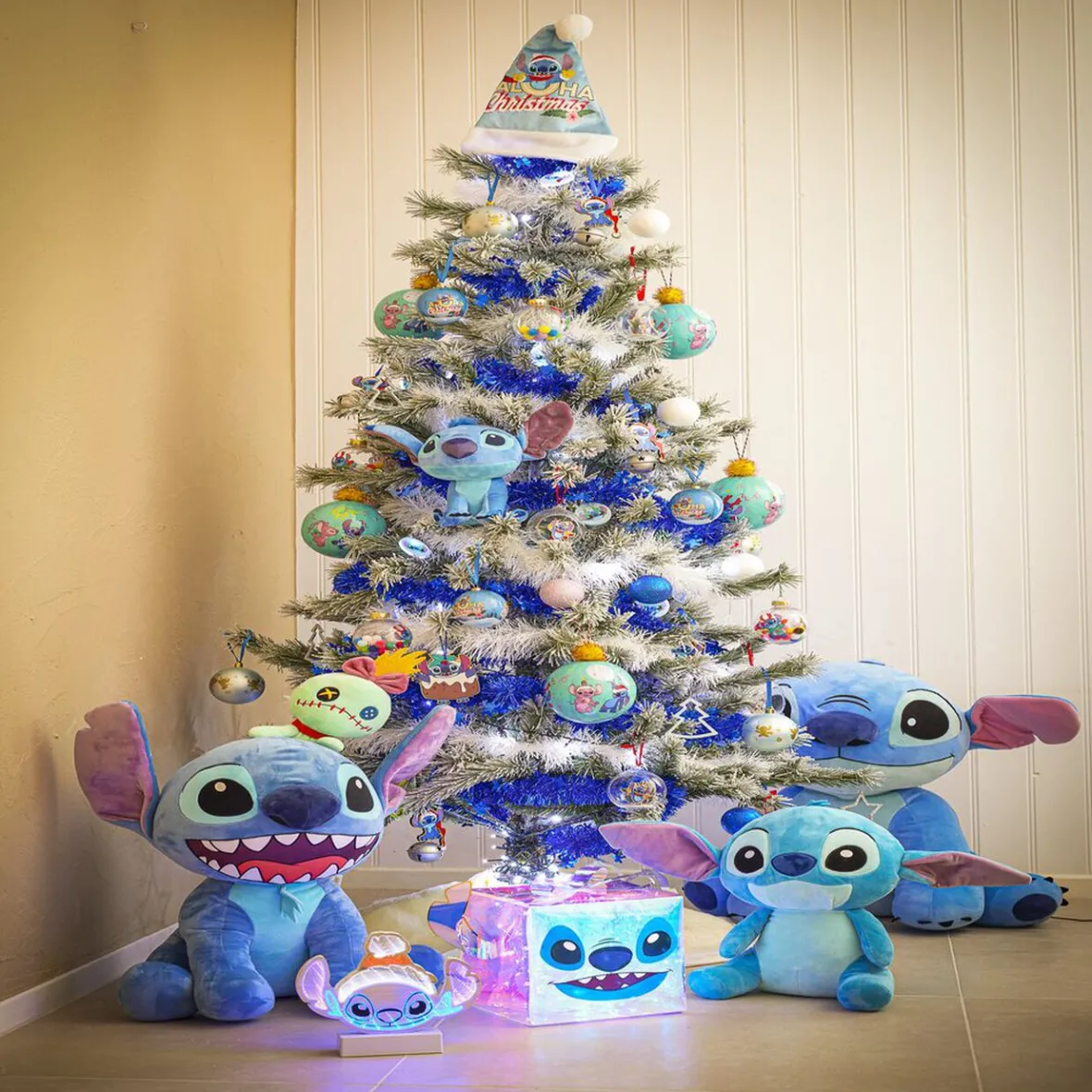 Cadeau décoratif Noël Disney Stitch lumineux 80LED H23cm-Gifi Best