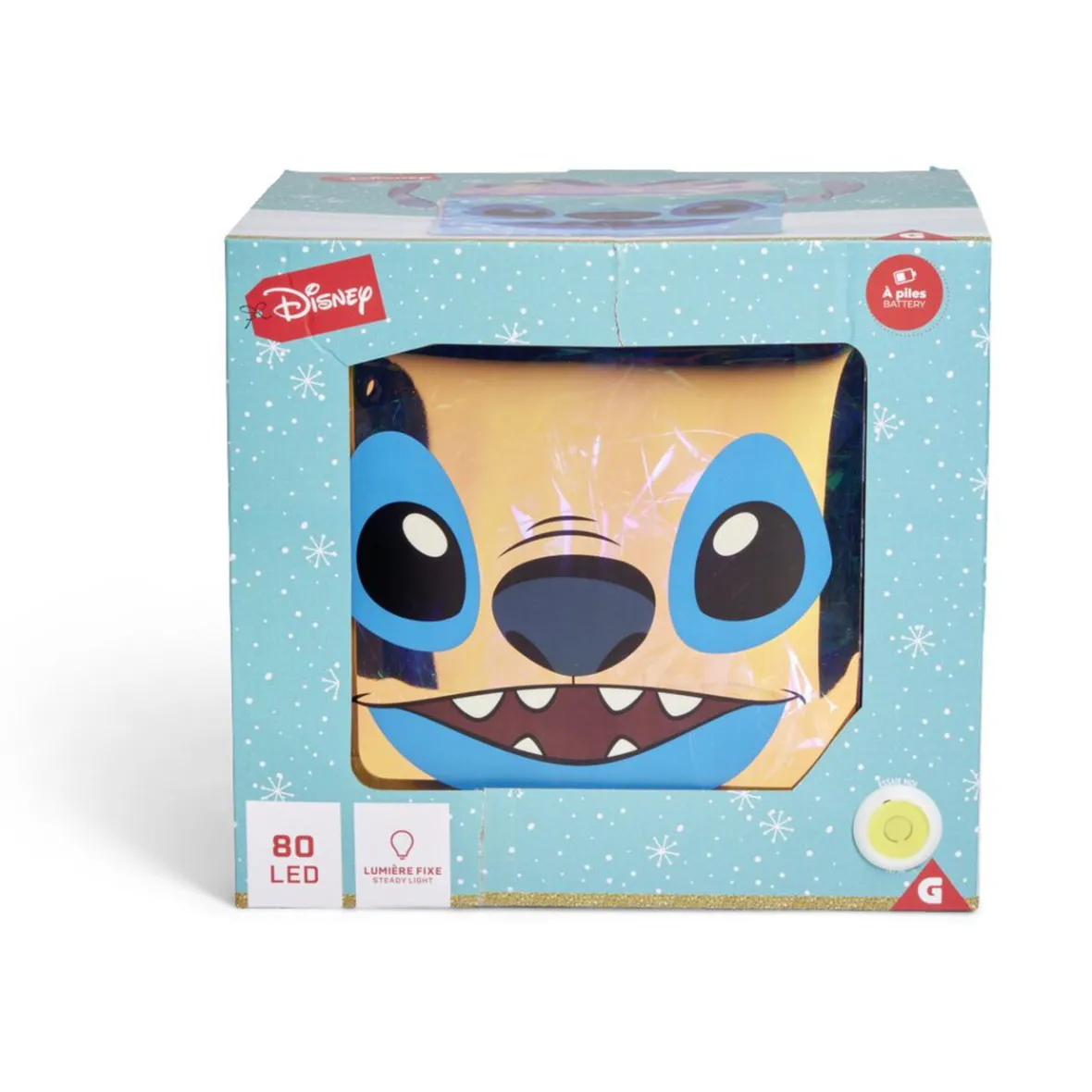 Cadeau décoratif Noël Disney Stitch lumineux 80LED H23cm-Gifi Best