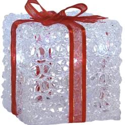 Cadeau lumineux 3D blanc et rouge 5 Led Multicolore-Gifi Discount