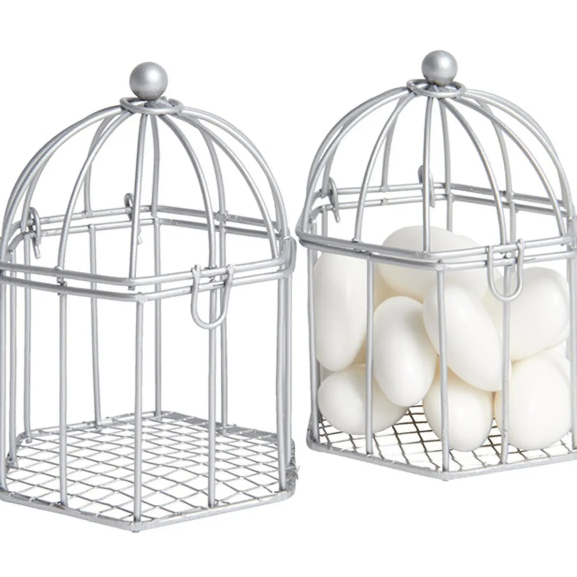 Cage à dragées argentée x2-Gifi