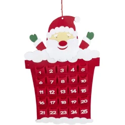 Calendrier de l'avent Père Noël feutre rouge 25 cases-Gifi Sale