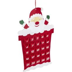 Calendrier de l'avent Père Noël feutre rouge 25 cases-Gifi Sale