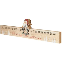 Calendrier de l’Avent Réglette en bois déco Père Noël-Gifi Clearance
