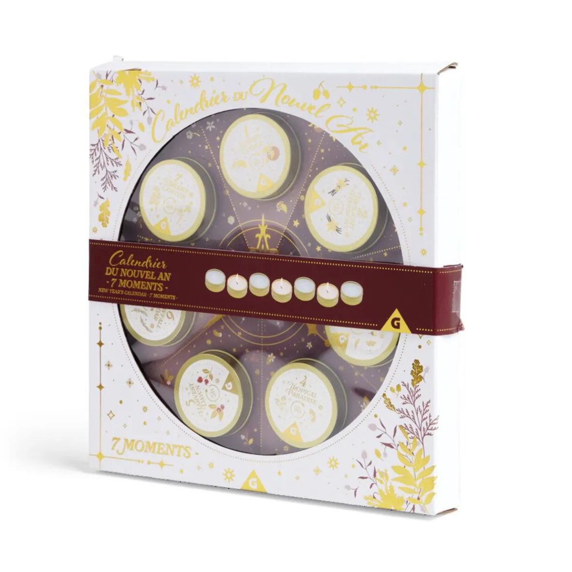 Calendrier du nouvel an thème bougies 7 cases-Gifi Sale