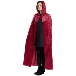Cape chaperon rouge adulte Halloween - Taille unique L160cm-Gifi Outlet