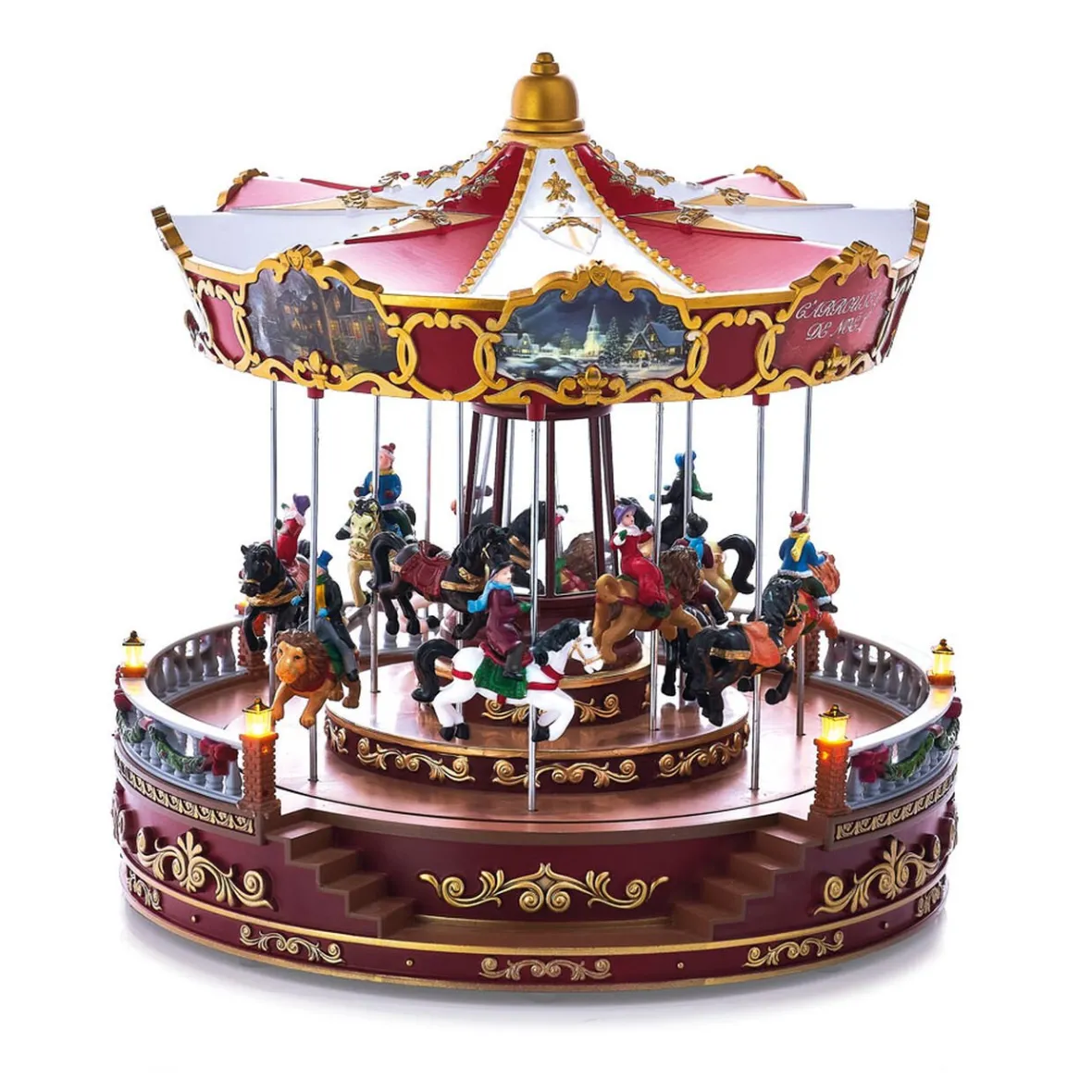 Carrousel animé lumineux musical 20 LED-Gifi