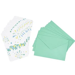 Carte d'invitation feux d'artifice avec enveloppe x 8-Gifi Discount