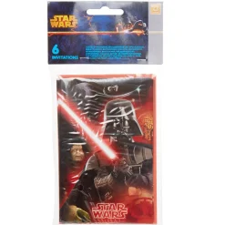 Carte d'invitation Star Wars x6-Gifi