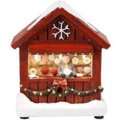 Chalet de Noël avec figurine lumineuse 3 LED-Gifi