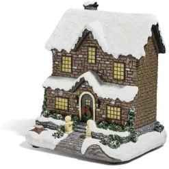 Chalet de Noël lumineux 6 LED en résine-Gifi Best