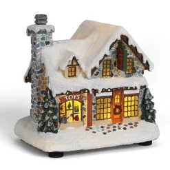 Chalet enneigé lumineux résine-Gifi Outlet