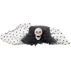 Chapeau à pinces Halloween crâne noir-Gifi Outlet