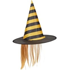 Chapeau de sorcière adulte Halloween Ø40xH38cm-Gifi Discount